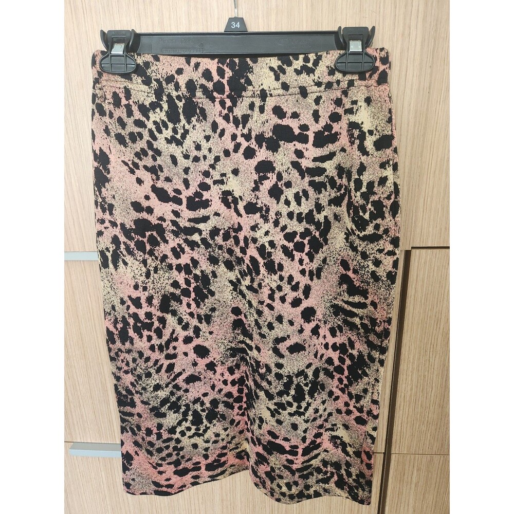 St. John Collection Pull-on Pencil Skirt Multicolored Animal Print Size 6
